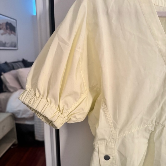 3.1 PHILLIP LIM Snap-Detailed Cotton-Poplin Blouse - Pastel Yellow - Picture 7 of 7